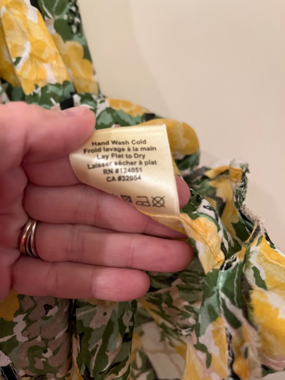 Porridge Sleeveless Yellow Floral Button-Front Mini Dress / Tunic size small - Picture 7 of 8